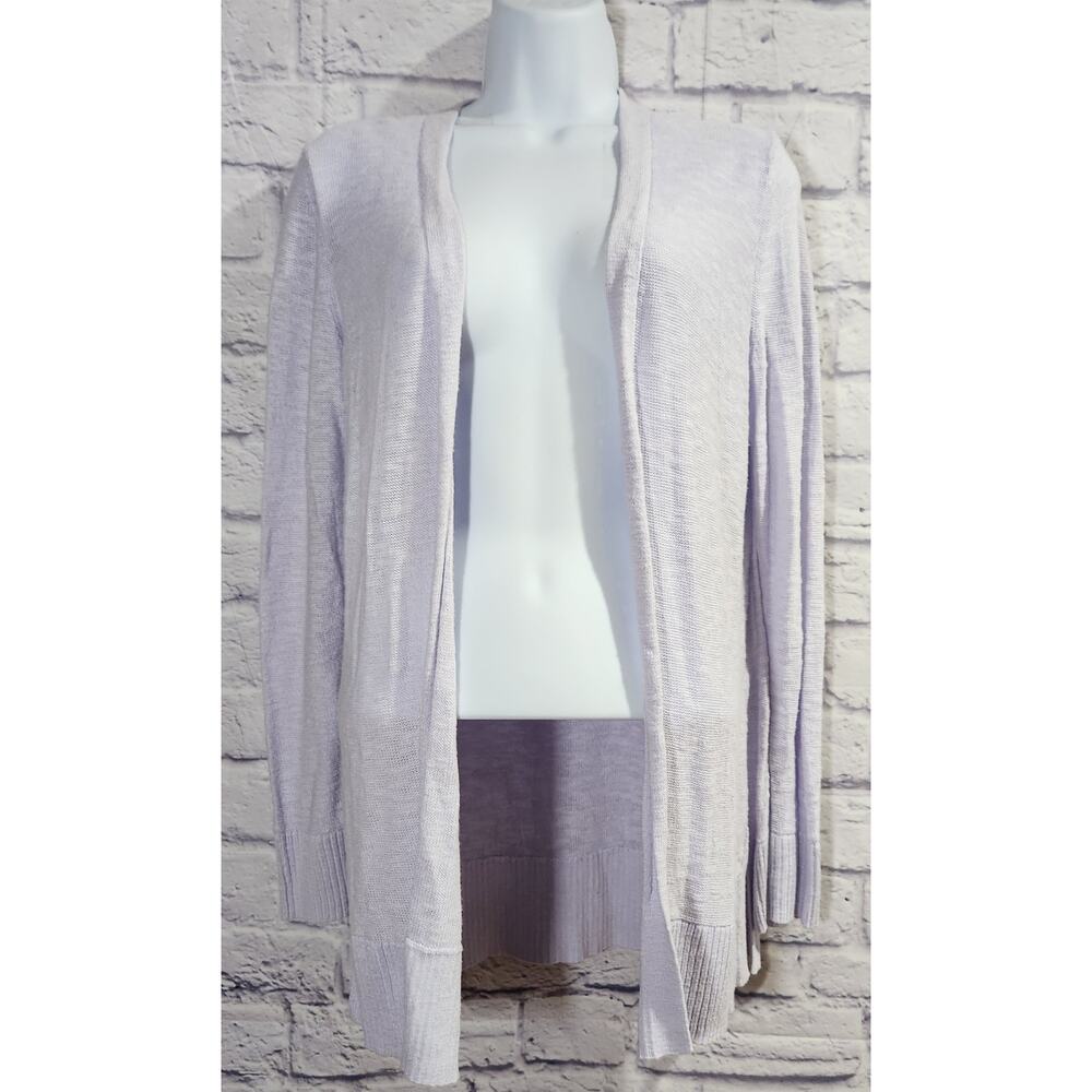 GAP Light Purple Long Sleeve Slub Knit Open Front Cardigan Small Lightweight